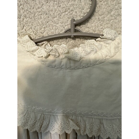Stunning Antique Baby~Dress~Gown Christening Baptism Flower Girl Embroidery Lace - Picture 7 of 13